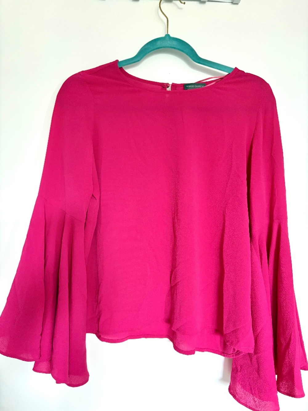 Vince Camuto Hot Pink Blouse with Bell Sleeves